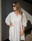 Witte katoenen jurk - White Tide