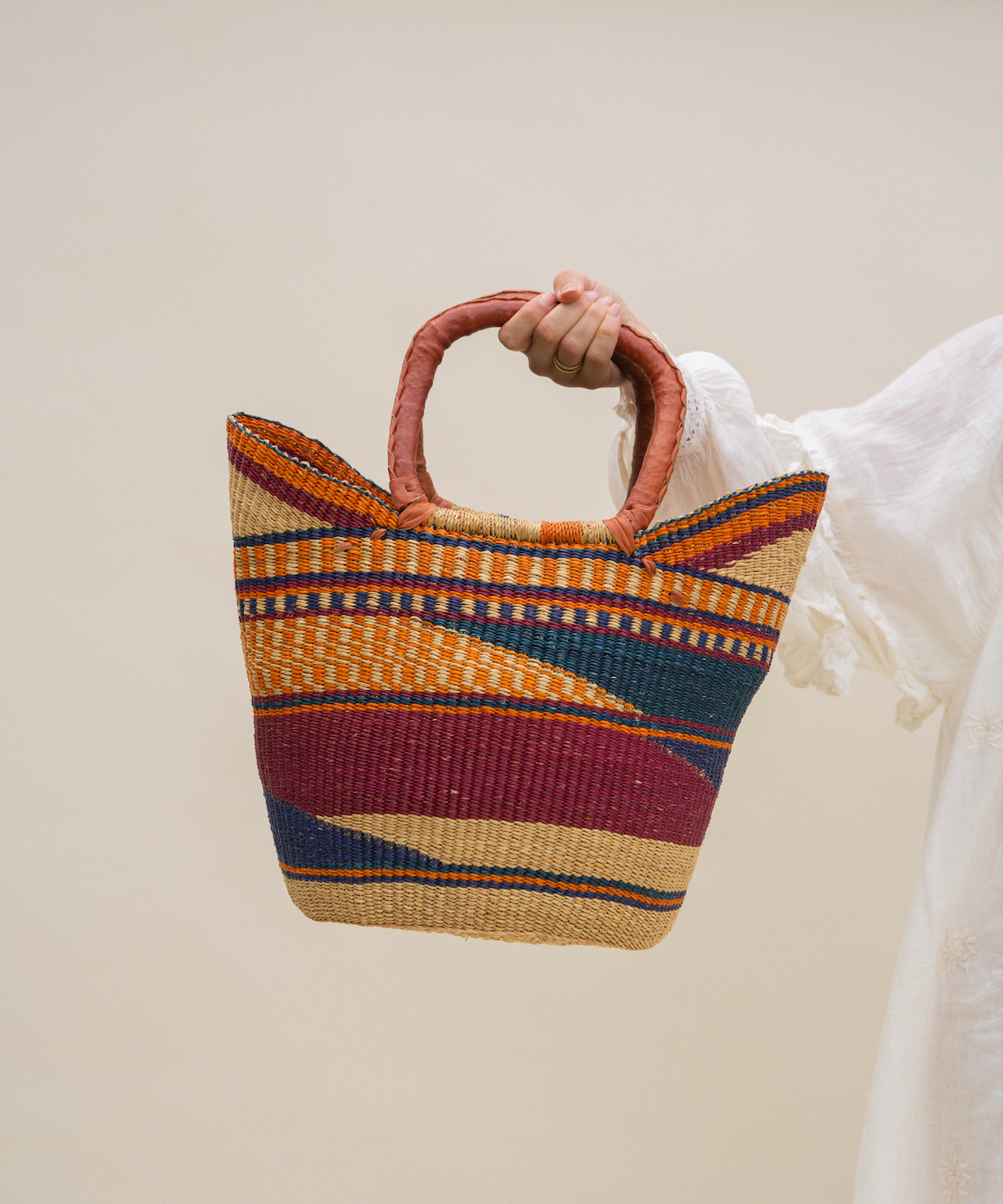 Rotan tas - gekleurd