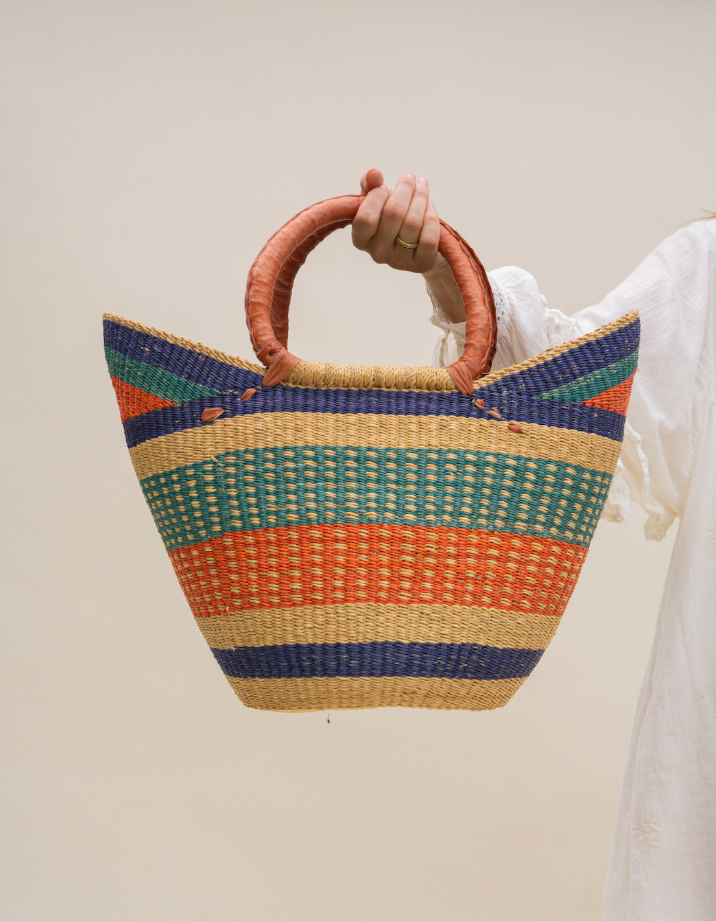 Rotan tas - Blauw