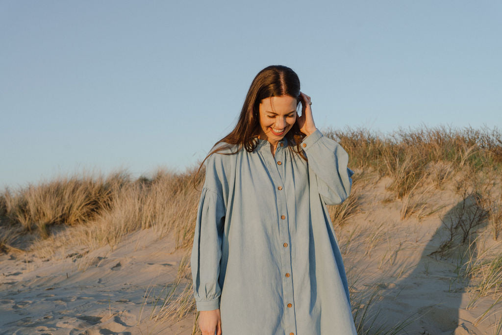 Spijkerjurk - Elena Ocean blue 100% katoen