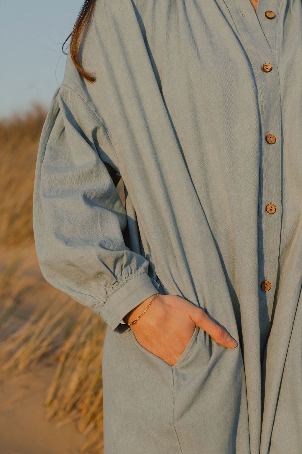 Spijkerjurk - Elena Ocean blue 100% katoen